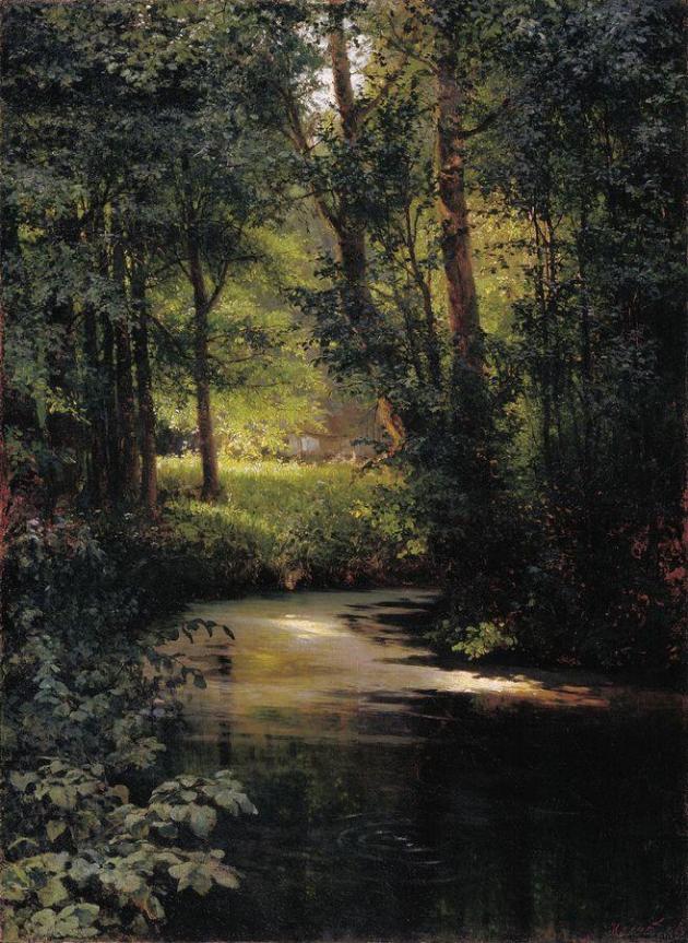 Мясоедов Григорий Григорьевич. Весной (Лесной ручей близ Полтавы). 1890