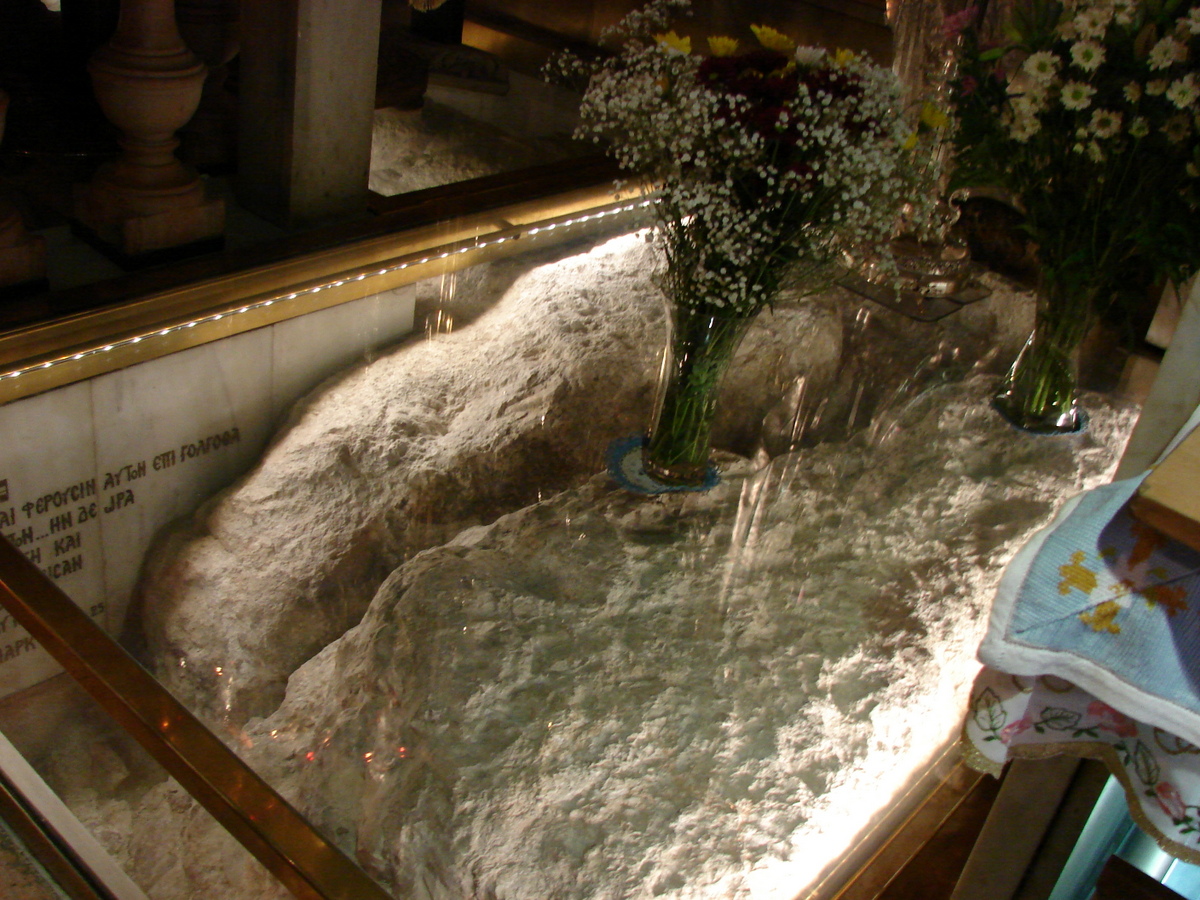Голгофа в храме гроба Господня в Иерусалиме
