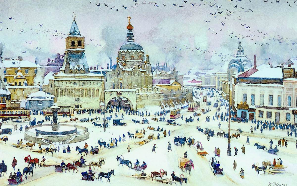 К. Ф. Юон, Троицкая Лавра зимой. 1910