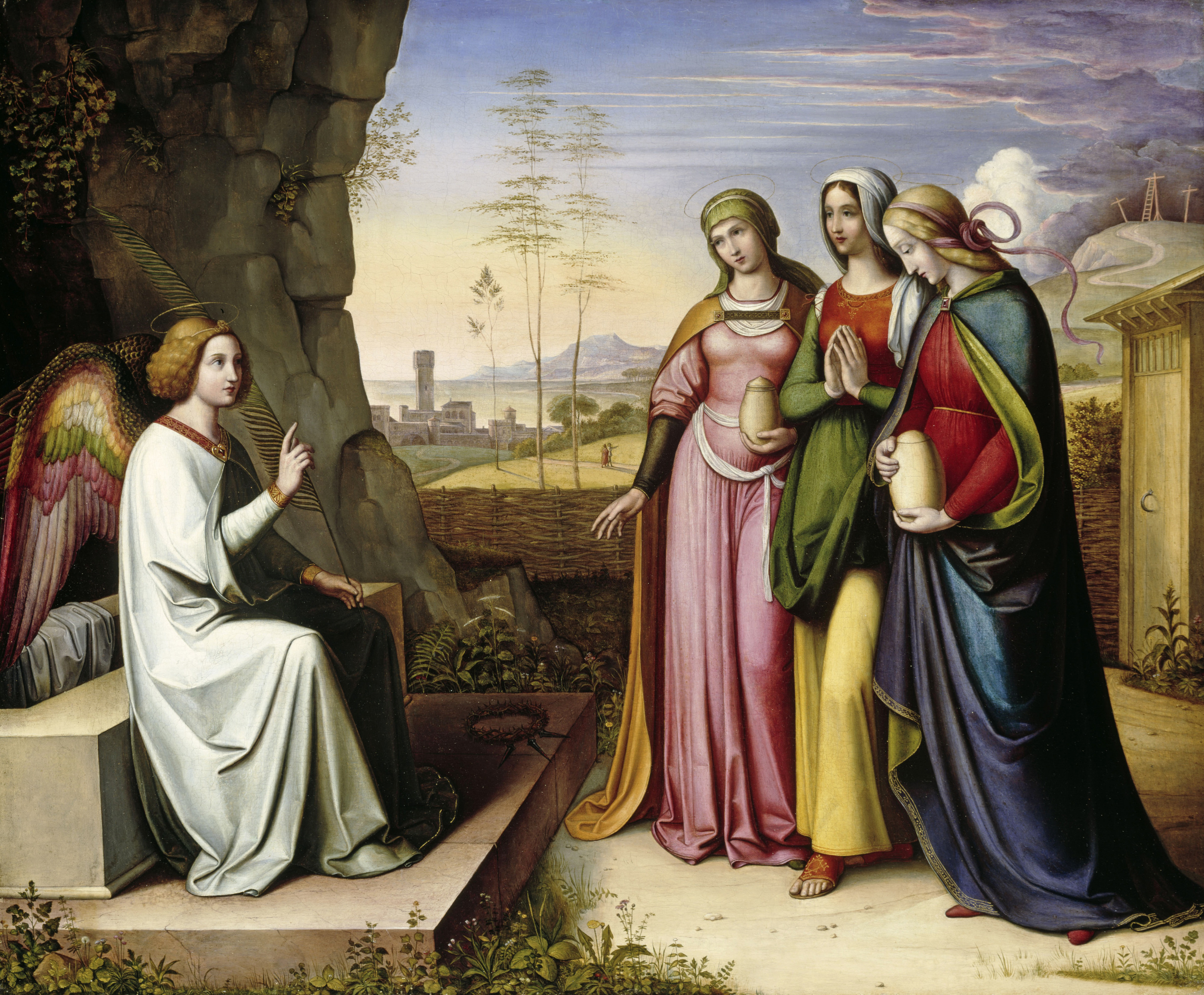 Maria try. Жены мироносицы у гроба Господня. «Три Марии у гроба Христа» Ван Эйк.
