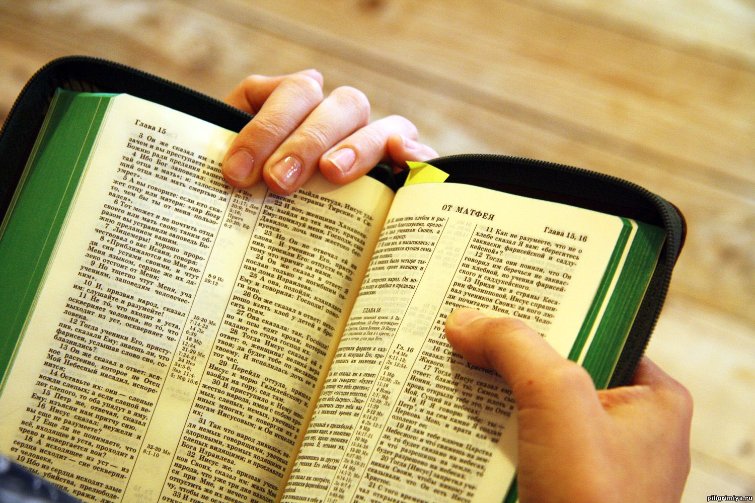 Читать библию на русском каждый день. Чтение Библии. Человек читает Библию. Священное Писание в руке. Открытая Библия в руках.