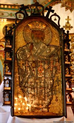 Икона святителя Николая в Ильинском храме г. Чернобыля